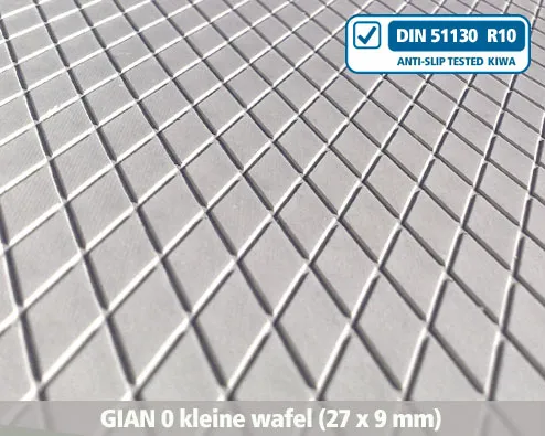 gian0 kleine wafel beton, anti-slip, structuur, profiel, trap, trapneus