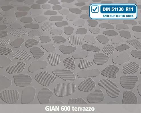 gian600 terrazzo beton, anti-slip, structuur, profiel, trap, trapneus